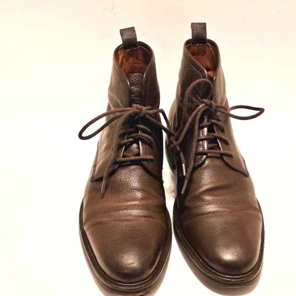 Warfield and Grand Brown Cap Toe Mens Lace Up Chukka Casual Boots 73807 Size 8